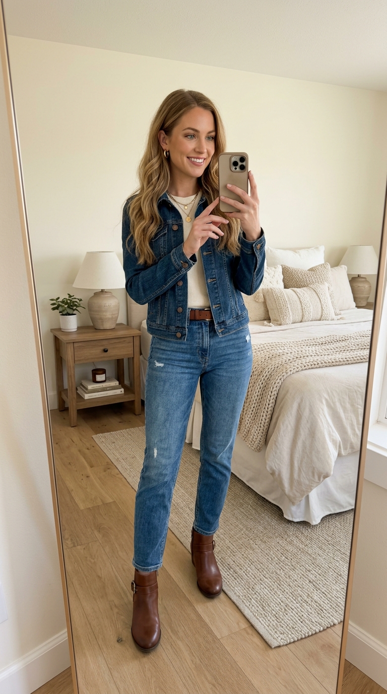 Madison Liberty poll outfit denim